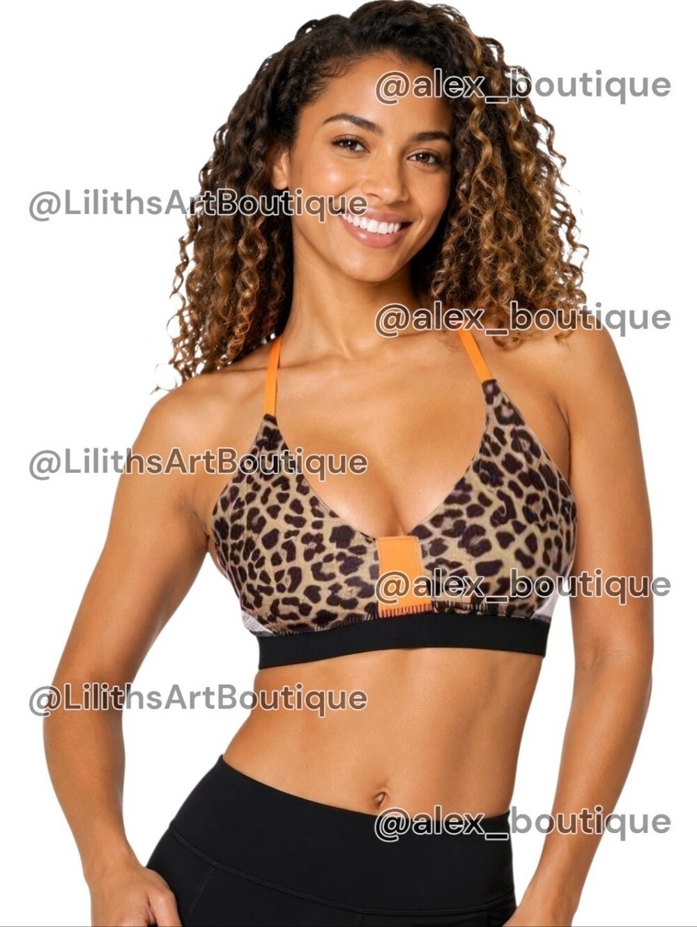 United By Zumba Leopard Sports Bra Golden Ticket Size L (G019)